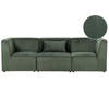 Beliani LEMVIG - Modulaire Sofa-Groen-Corduroy