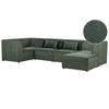 Beliani LEMVIG - Modulaire Sofa-Groen-Corduroy