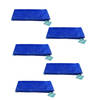 Stijlvolle Tassen voor Stijlvolle Vrouwen Set van 5 Blauwe Plastic Opvouwbare Boodschappentassen 37cmx40cmx41cm
