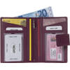 Paspoort hoesje - Buitensluiting - Leer - Fuchsia