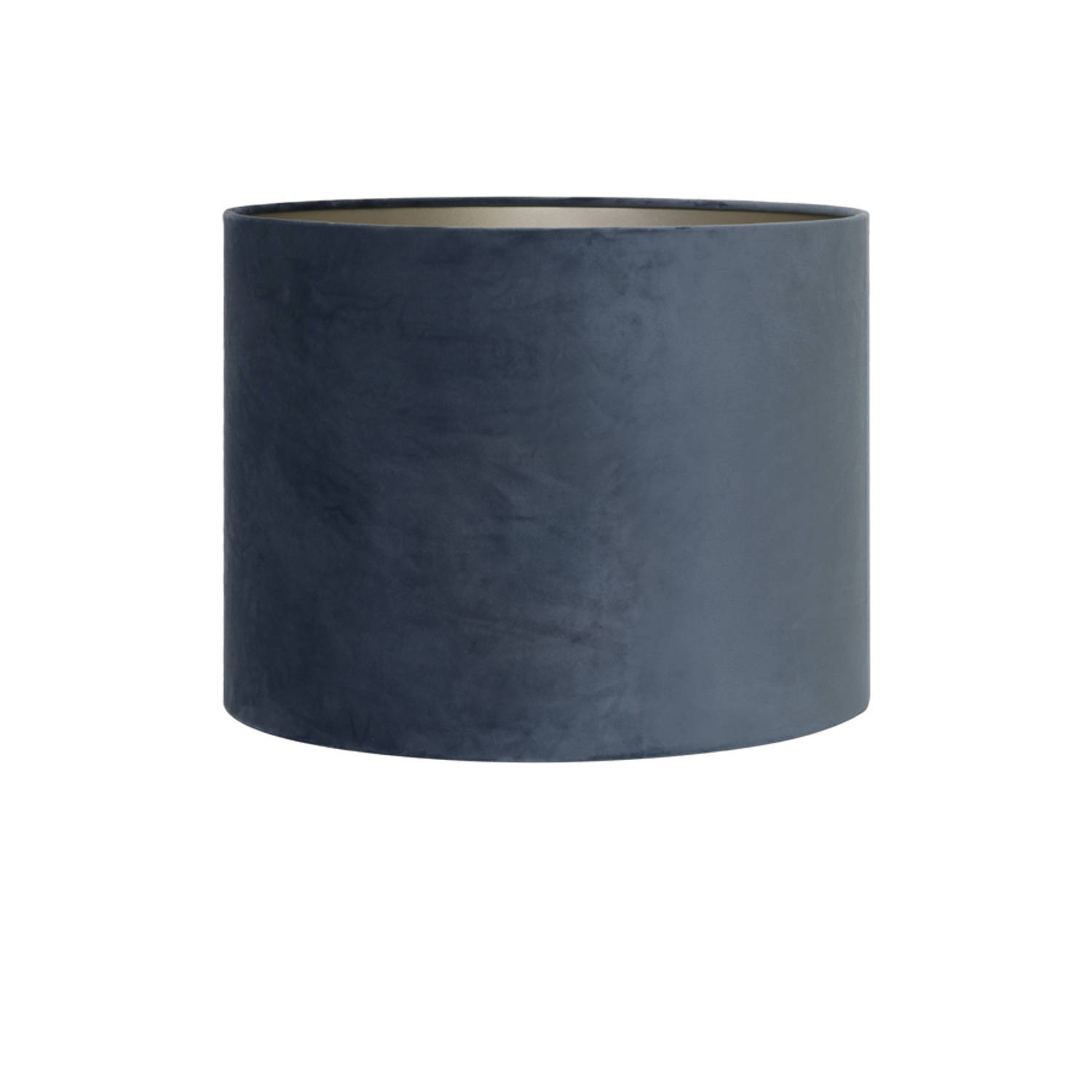 Lampenkap Verlours cilinder 25-25-18 cm dusty blue Light & Living
