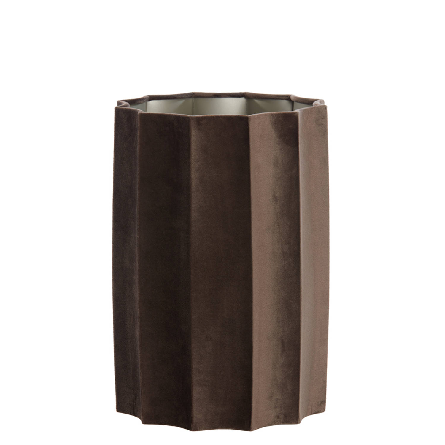 Light&living Kap cilinder 24-24-35 cm DISLI velvet donker bruin