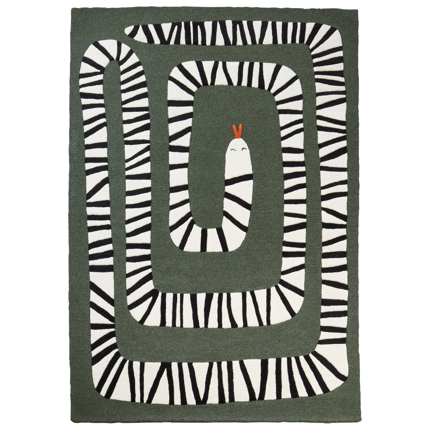 OKAPI - Vloerkleed - Groen - 160 x 230 cm - Wol