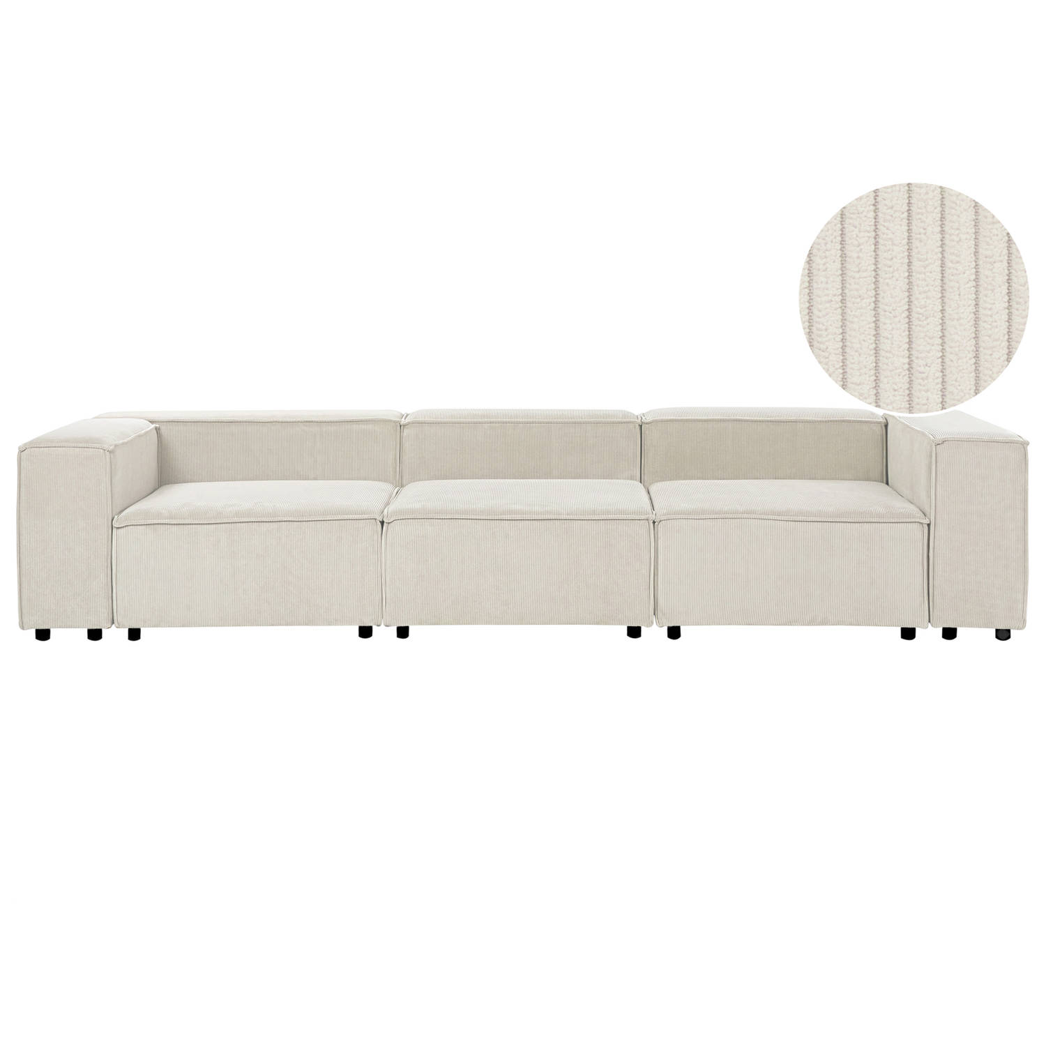 Beliani APRICA Modulaire Sofa-Zwart-Corduroy