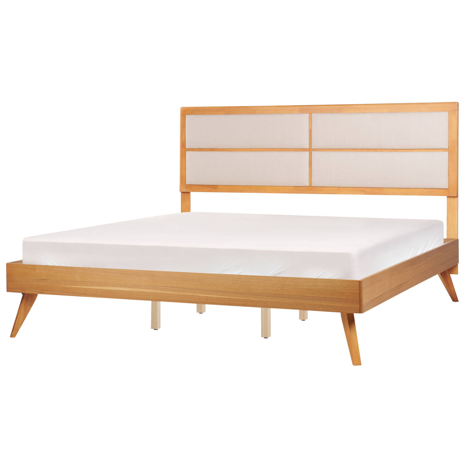 POISSY - Tweepersoonsbed - Lichthout - 180 x 200 cm - MDF