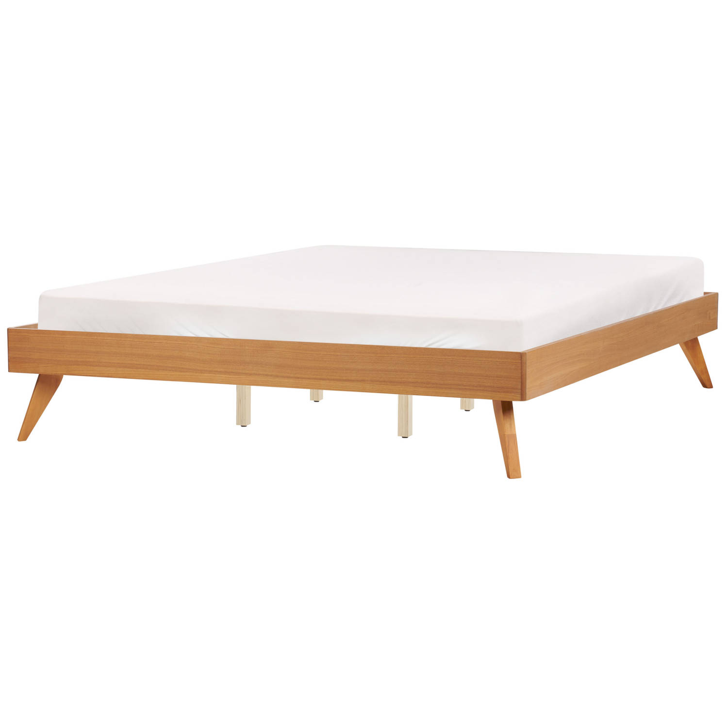 BERRIC - Tweepersoonsbed - Lichthout - 180 x 200 cm - MDF