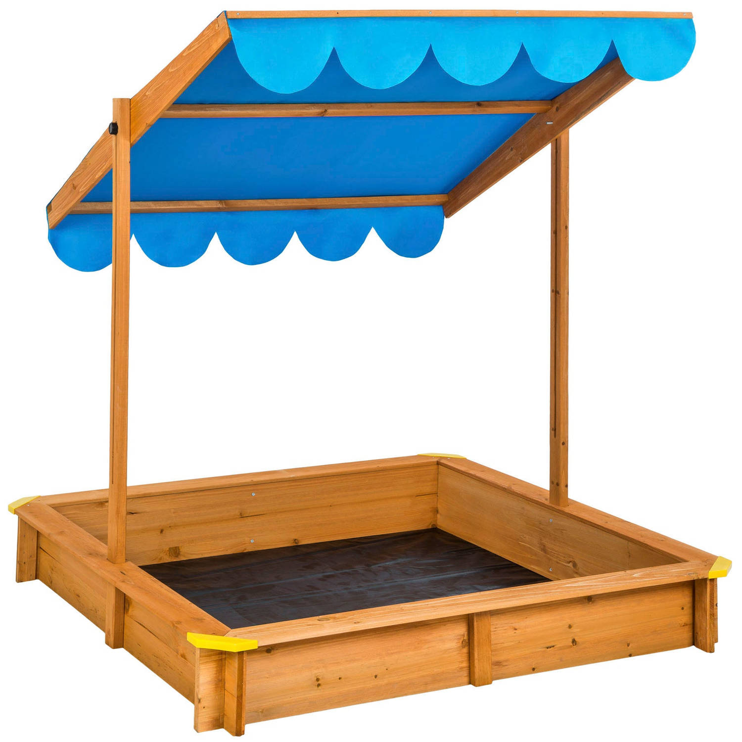 tectake® Zandbak met verstelbaar dak blauw
