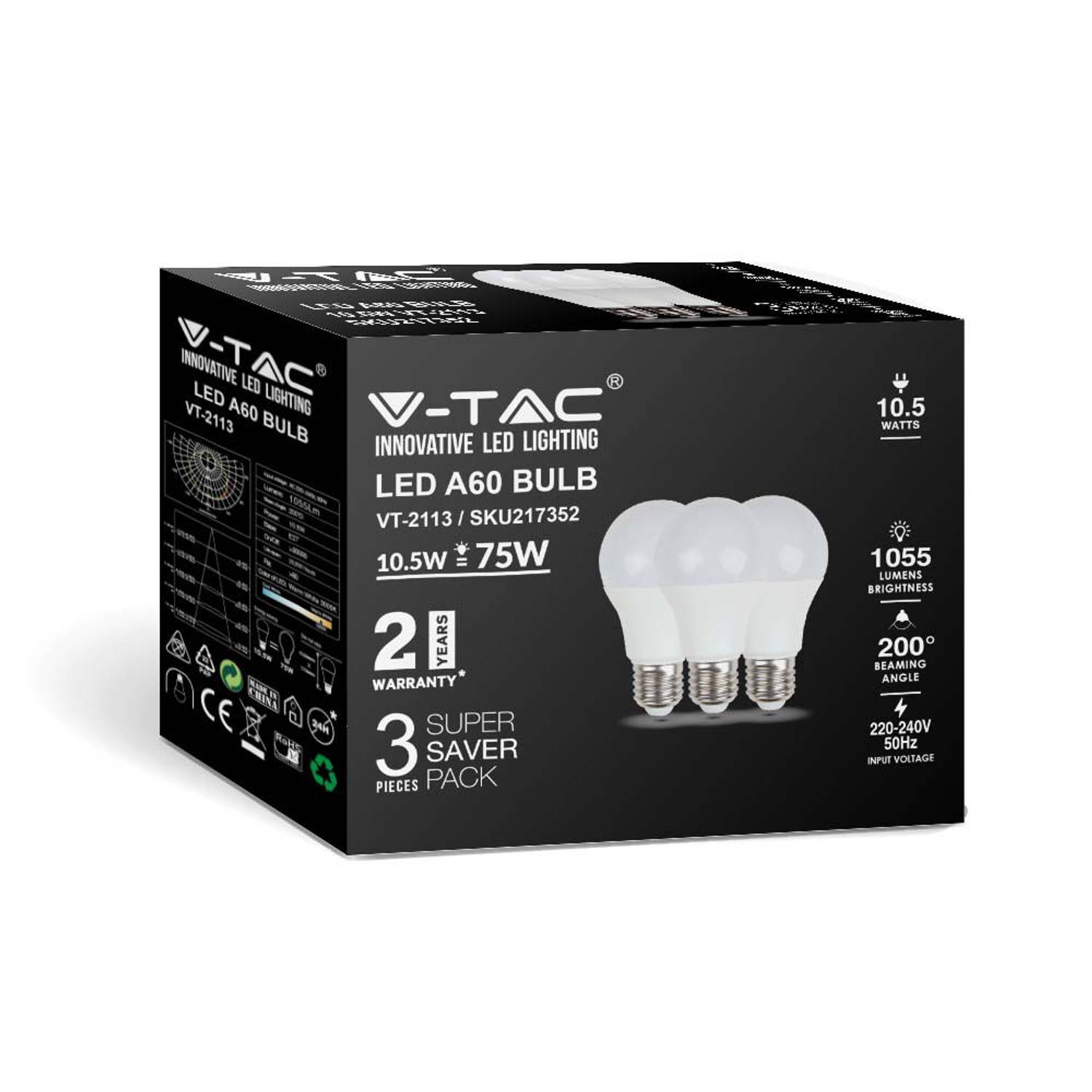 4.5W E14 Kogel LED Lamp (P45) | 3PACK