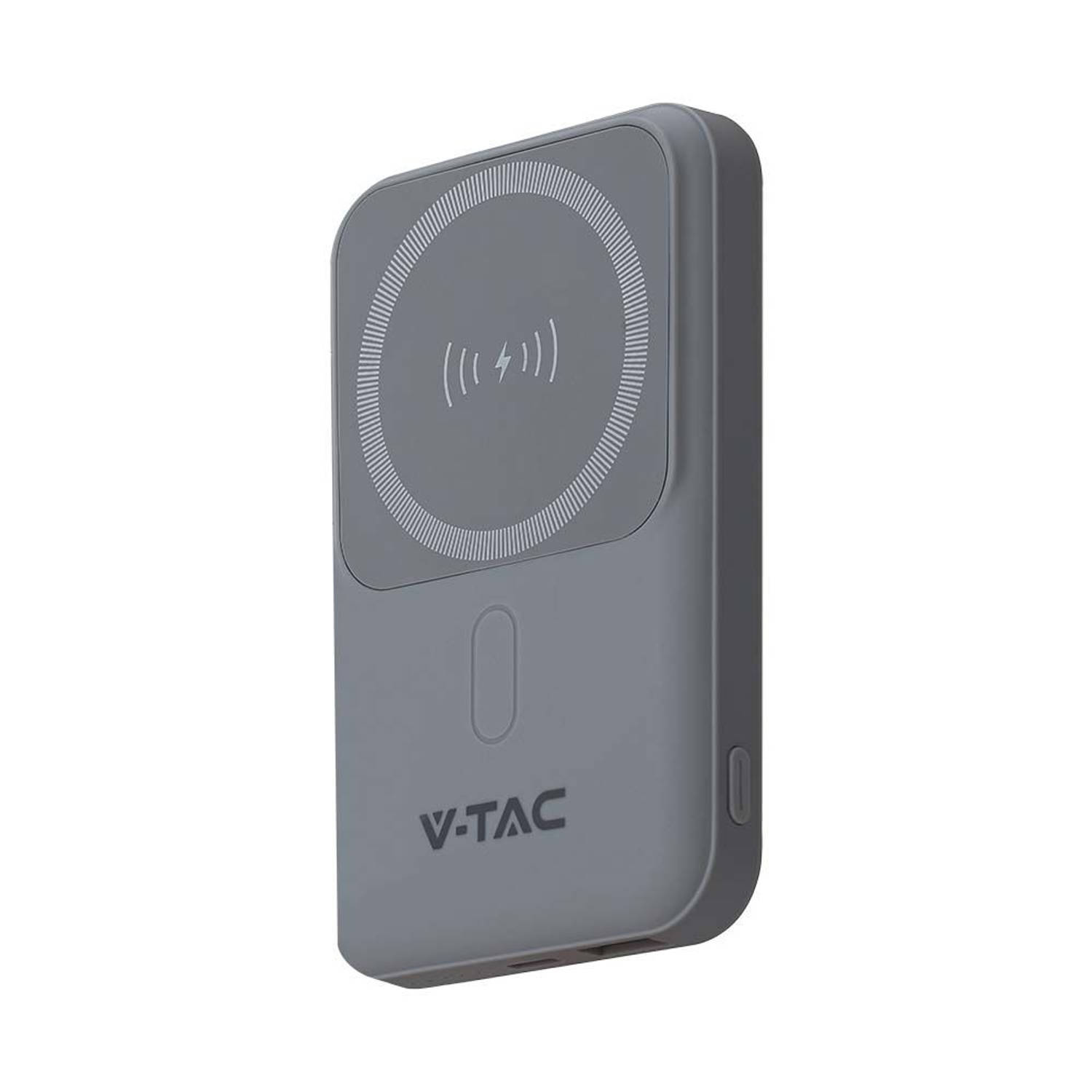 V-TAC VT-3529-G Magnetische draadloze powerbanks Grijze behuizing 10000mAh