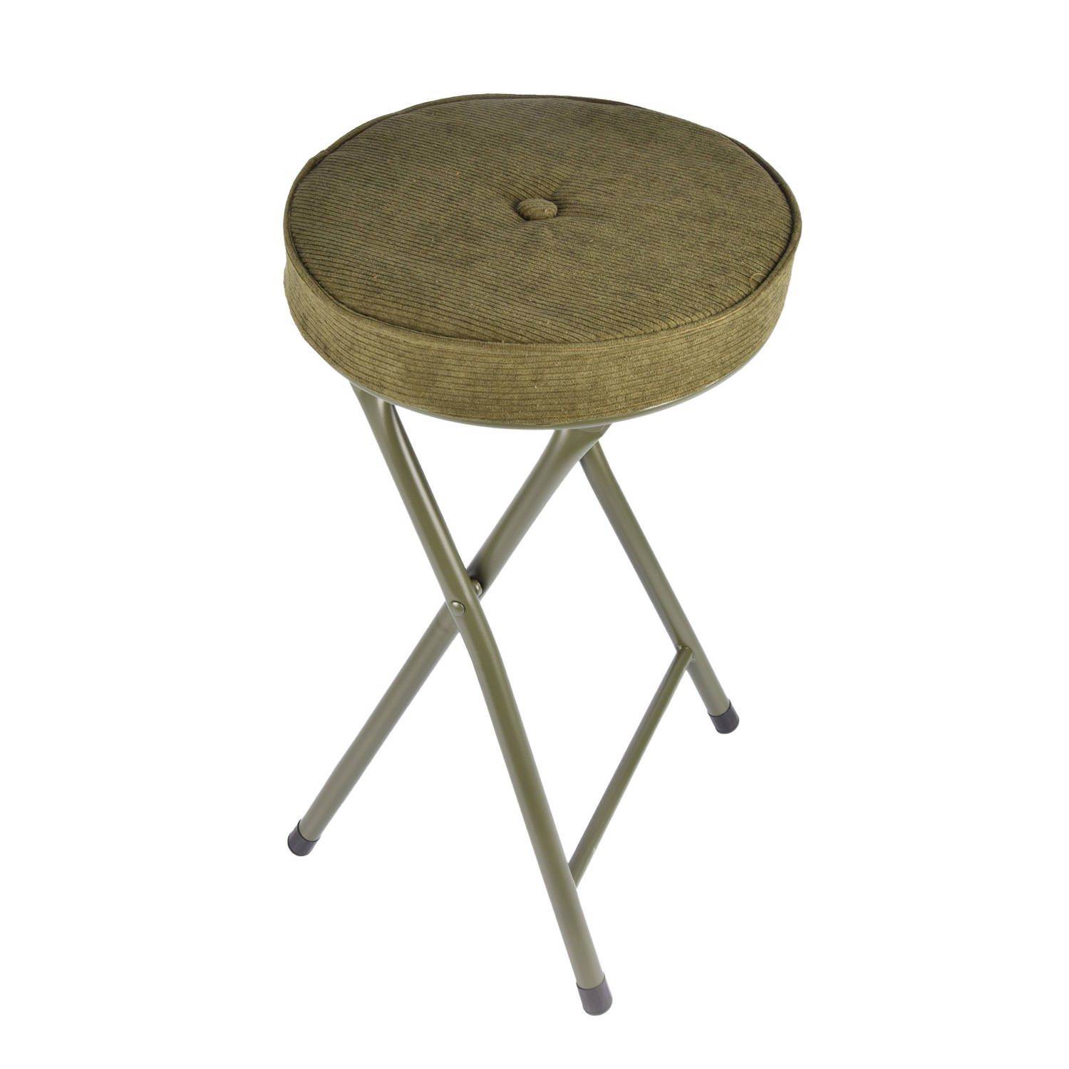 Klapstoel met zithoogte van 45 cm Vouwstoel velvet zitvlak - stoel - tafelstoel- RIBCORD - tafelstoel - klapstoel - Velvet klapstoel - Luxe klapstoel - Met kussentjes - FLUWEEL- St