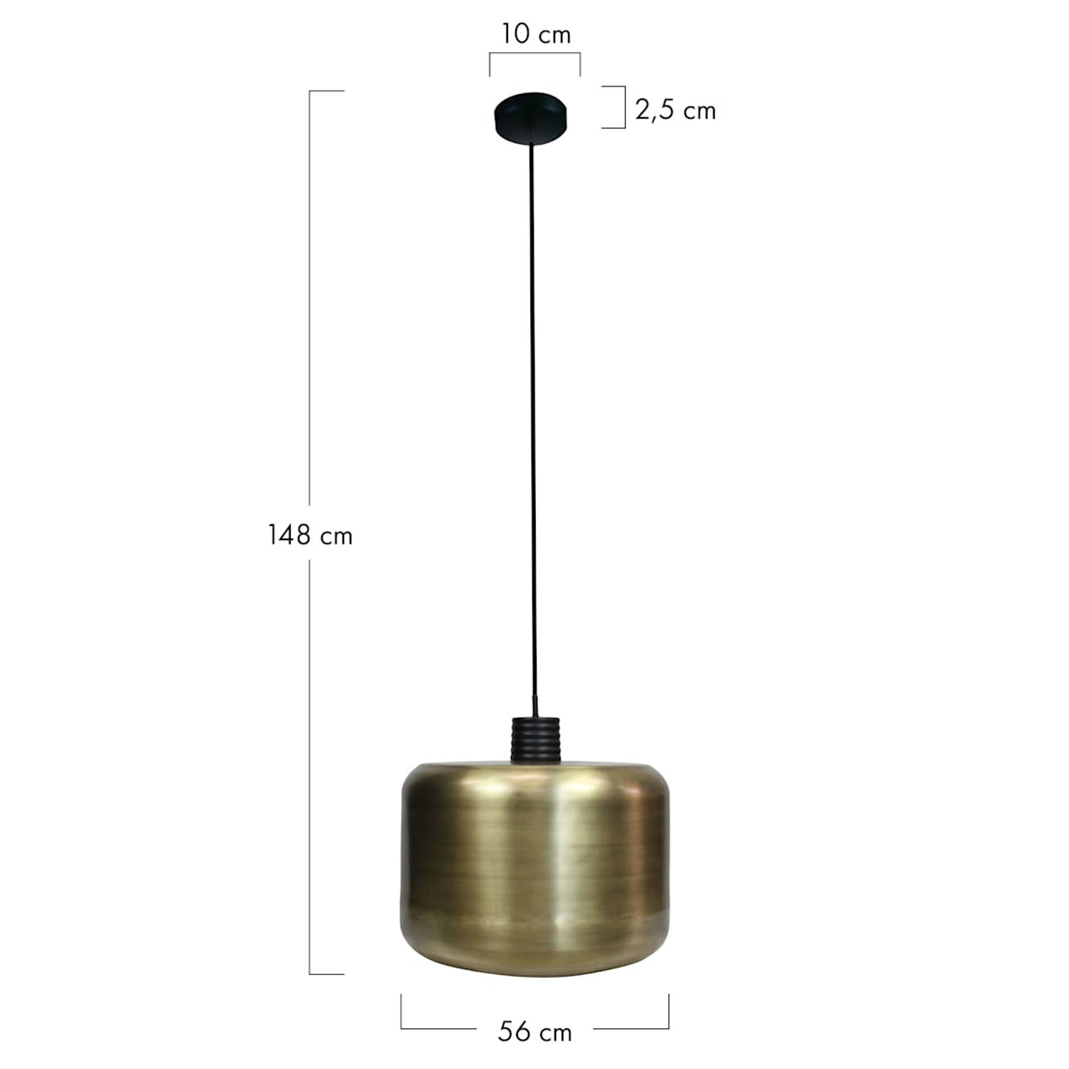 DKNC - Hanglamp Francis - Metaal - 56x56x48cm - Brons