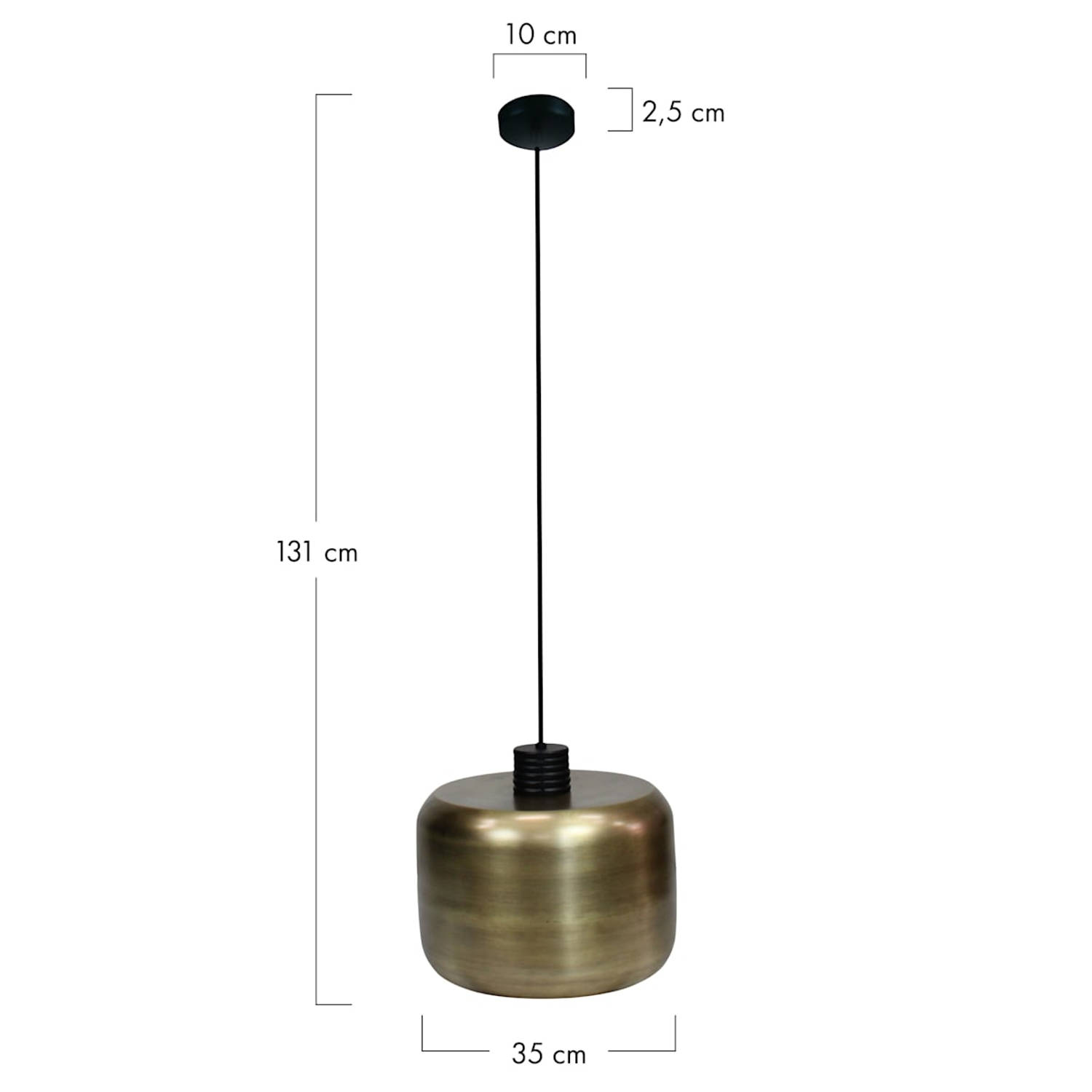 DKNC - Hanglamp Alice - Metaal - 35x35x31cm - Brons