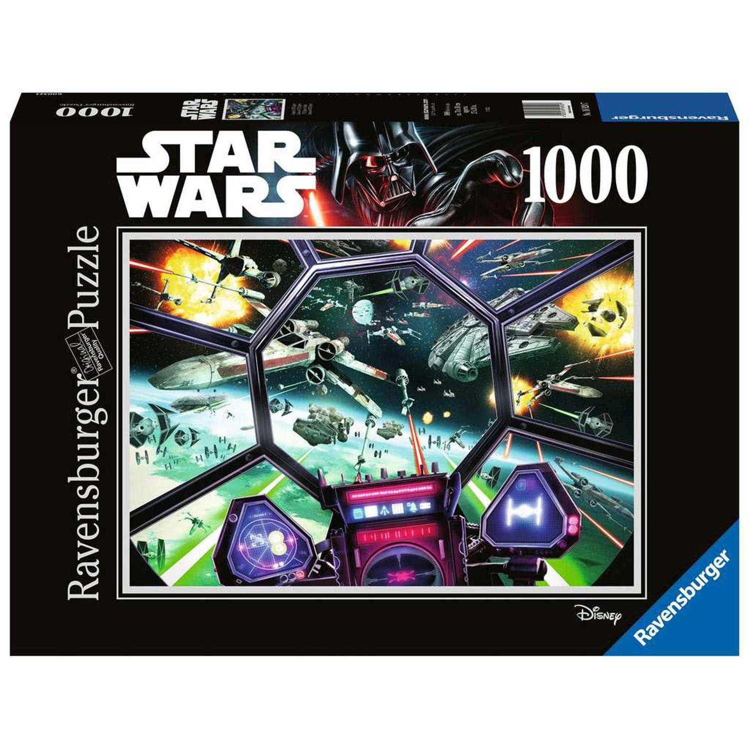 Ravensburger puzzel 1000 stukjes Star Wars tie fighter cockpit