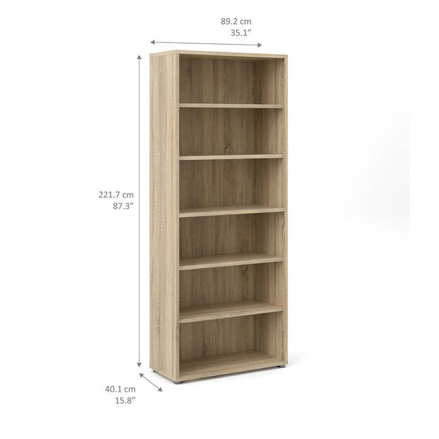 Prisme kast 5 planken eiken decor.