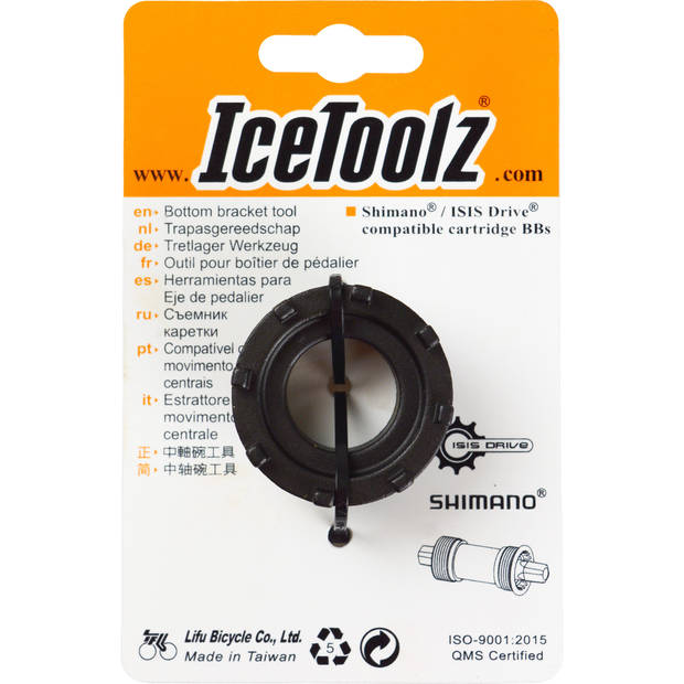 IceToolz trapas gereedschap 8-noks Shimano + ISIS zwart