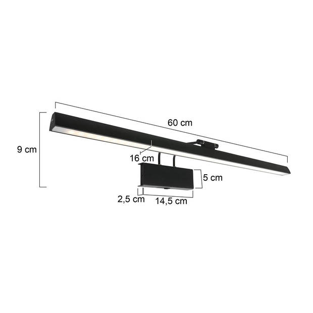 Steinhauer Litho LED Wandlamp Zwart