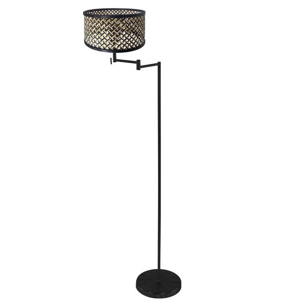 Mexlite vloerlamp Bella - zwart - metaal - 45 cm - E27 fitting - 3884ZW