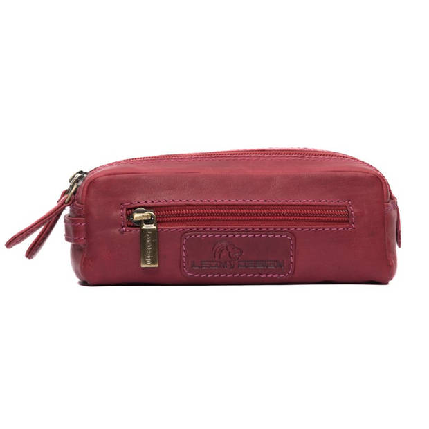 Make up tasje - Make up etui - Bordeaux rood (Vintage leer)