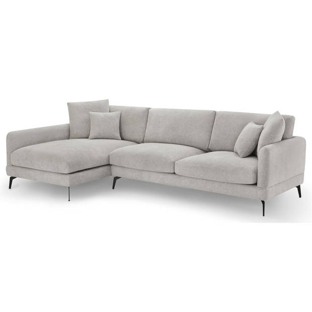 Giga Meubel - Loungebank Links Grijs Stof - 290x95x90cm - Zithoogte 48cm