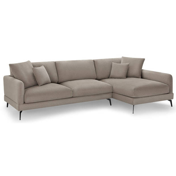 Giga Meubel - Loungebank Rechts Beige Stof - 290x95x90cm - Zithoogte 48cm