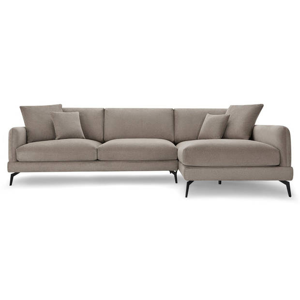 Giga Meubel - Loungebank Rechts Beige Stof - 290x95x90cm - Zithoogte 48cm