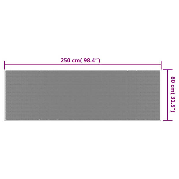 The Living Store Tuinkleed - Buitenkleden - Afmeting 80 x 250 cm - Omkeerbaar - Duurzaam polypropeen - Geschikt voor