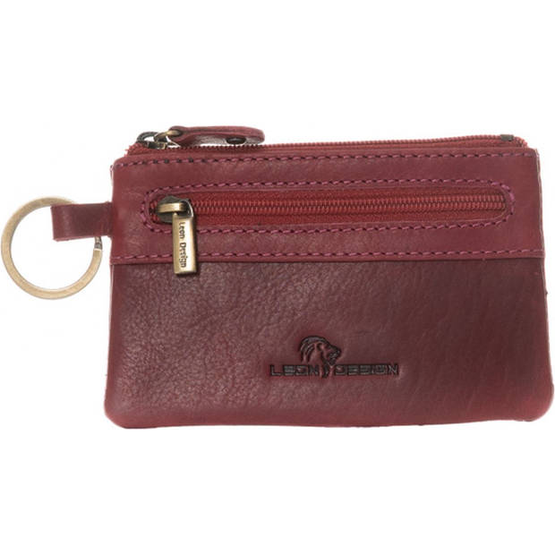 Sleuteletui - Vintage - Leer - Bordeaux rood (Vintage leer)