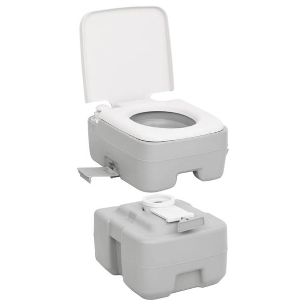 The Living Store Campingtoilet 20L - HDPE 41.5 x 36.5 x 42 cm - T-spoeling