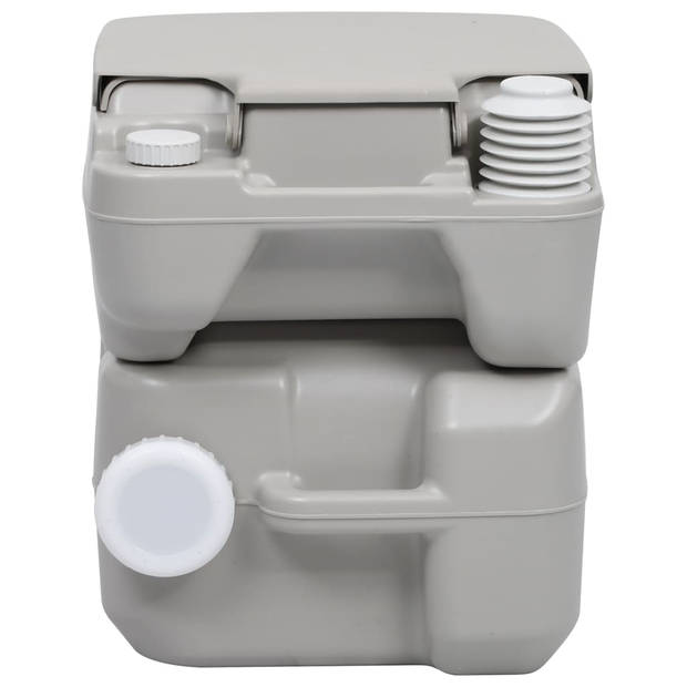 The Living Store Draagbare kampeerset - Campingtoilet en kampeerwasbak - Duurzaam materiaal - Praktisch toilet -