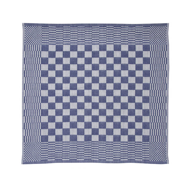 Ten Cate Theedoeken & Keukendoeken Set Blok - blauw - set van 12