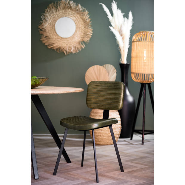 Light & Living - Eetkamerstoel MASANA - 51x47x82cm - Groen - Set van 2