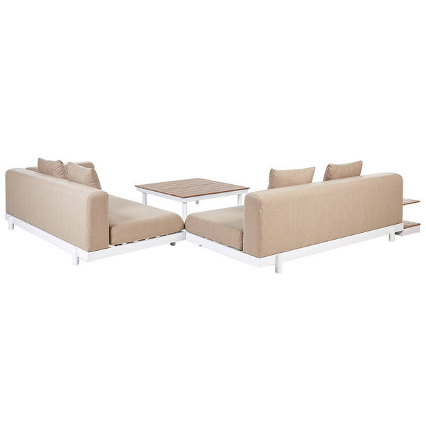 Beliani MISSANELLO - Zitgroep-Beige-Polyester