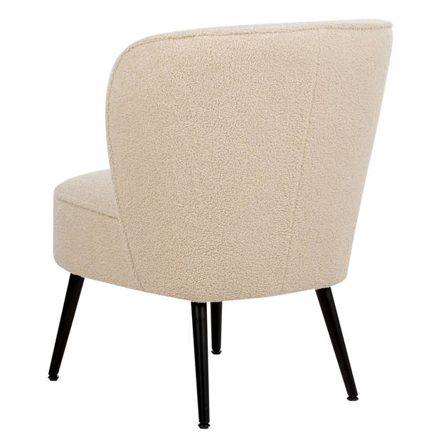 Beliani VOSS - Fauteuil-Beige-Bouclé