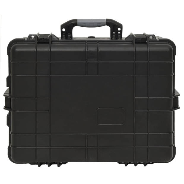 The Living Store Flightcase - Zwart - 58 x 45 x 27 cm - Schokbestendig - Waterbestendig - Afsluitbaar - Wielen -