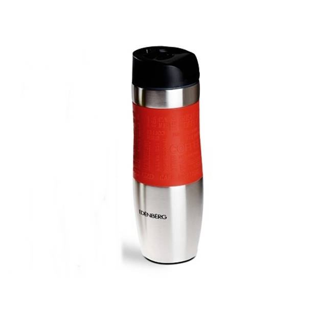 Edënbërg Classic Line - Thermosfles in RVS - Travel Mug - Thermos Beker - 480 ml - Rood