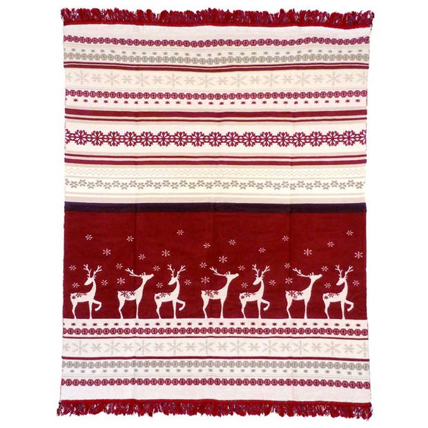 Unique Living Plaid Rudolf 150x200cm red