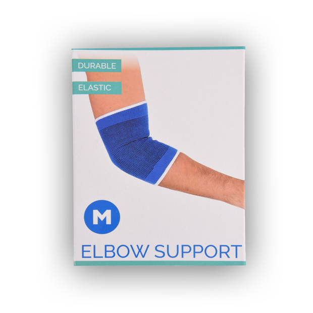 Zachte Blauwe Elleboogbrace - Efficiënte Elleboogsteun - Maat M - Kwalitatieve Elleboogbandage - Betrouwbare Bescherming