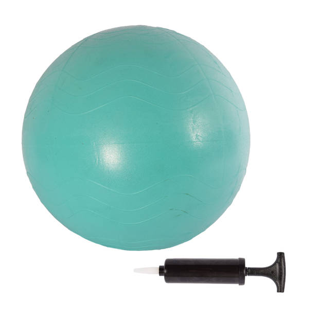 Duurzame PVC Gymball in Groen & Munt 65cm Diameter Anti-Burst Yoga Bal Fitnessbal voor Yoga Pilates en Gymnastiek