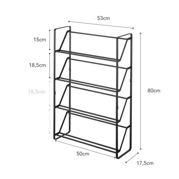 Metalen schoenenrek 4 niveaus Yamazaki