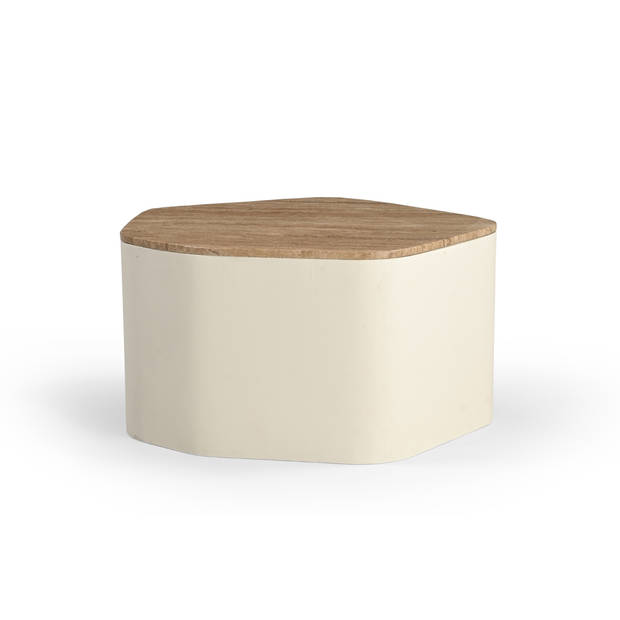 Giga Meubel - Salontafel Organisch 76cm - Beige/Naturel Travertin - Cersei