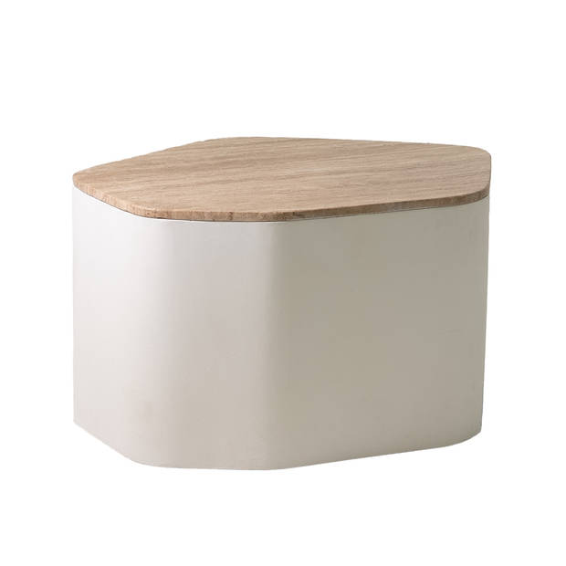 Giga Meubel - Salontafel Organisch 76cm - Beige/Naturel Travertin - Cersei