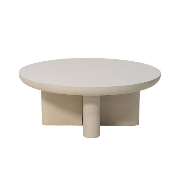 Giga Meubel - Salontafel Rond 90cm - Beige Betonlook - Miso