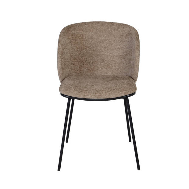 Giga Meubel - Eetkamerstoel Taupe Stof - 55x49x80cm - Dalia