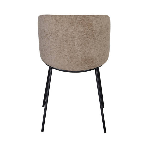 Giga Meubel - Eetkamerstoel Taupe Stof - 55x49x80cm - Dalia