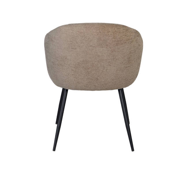 Giga Meubel - Eetkamerstoel Taupe Stof - 63x63x81cm - Meau