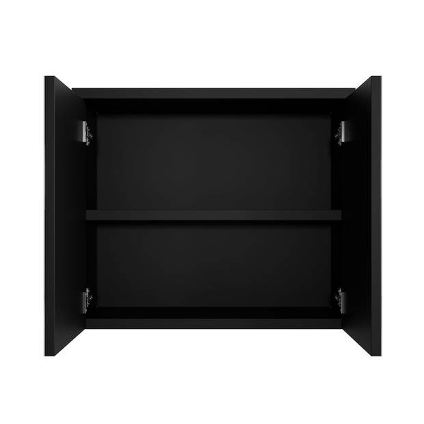 Badplaats Spiegelkast Toledo 80 x 20 x 60 cm - mat zwart