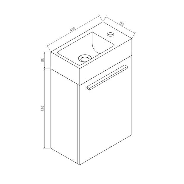 Badplaats Toiletmeubel Athene 40cm - mat groen