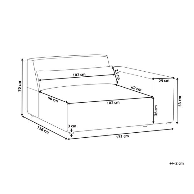 Beliani HELLNAR - Module Element-Grijs-Polyester