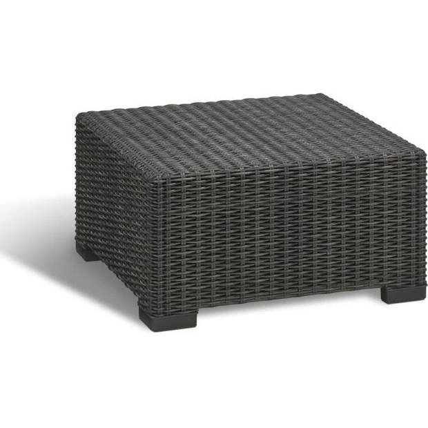 Tuinmeubilair - In gevlochten rattan imitatiehars - Allibert door Keter - 5 personen - Moorea - Gray Graphite