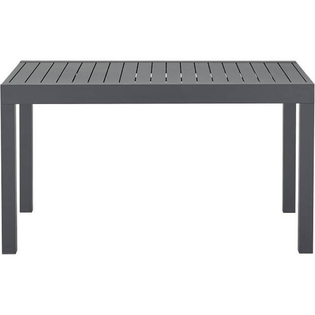 Rechthoekige uitschuifbare tuintafel voor 6 tot 8 personen - Aluminium structuur - L135-270 x D90 x H75 cm - Donkergrijs